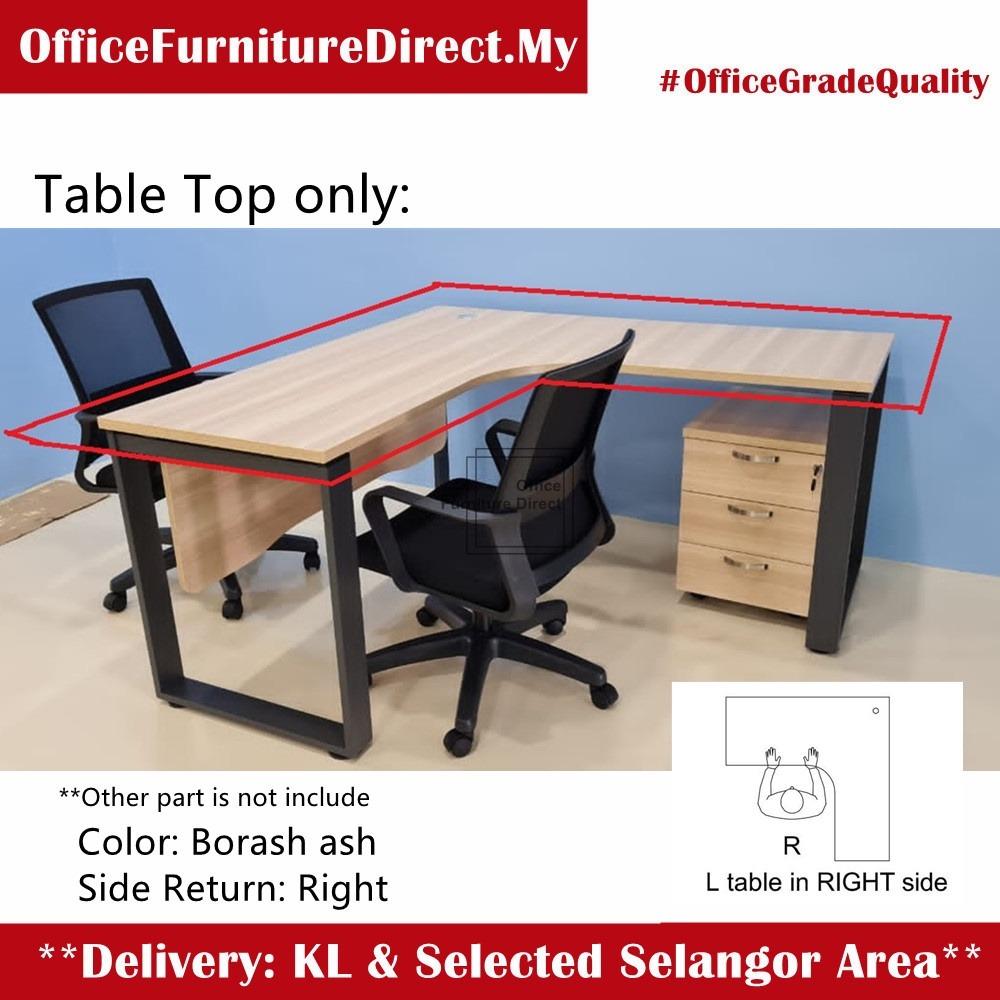 L Shape Table Top MFC without Telephone Hole (+5mm) (Deliver Ground