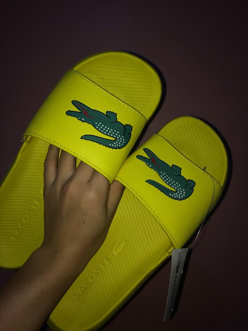 Lacoste sliders Men s Fashion Footwear Slippers Slides on