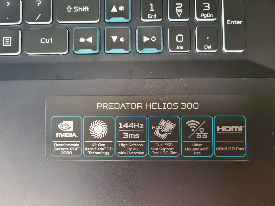 Laptop Gaming Acer Predator HELIOS 300 (RTX 2060), Computers  Tech,  Laptops  Notebooks on Carousell