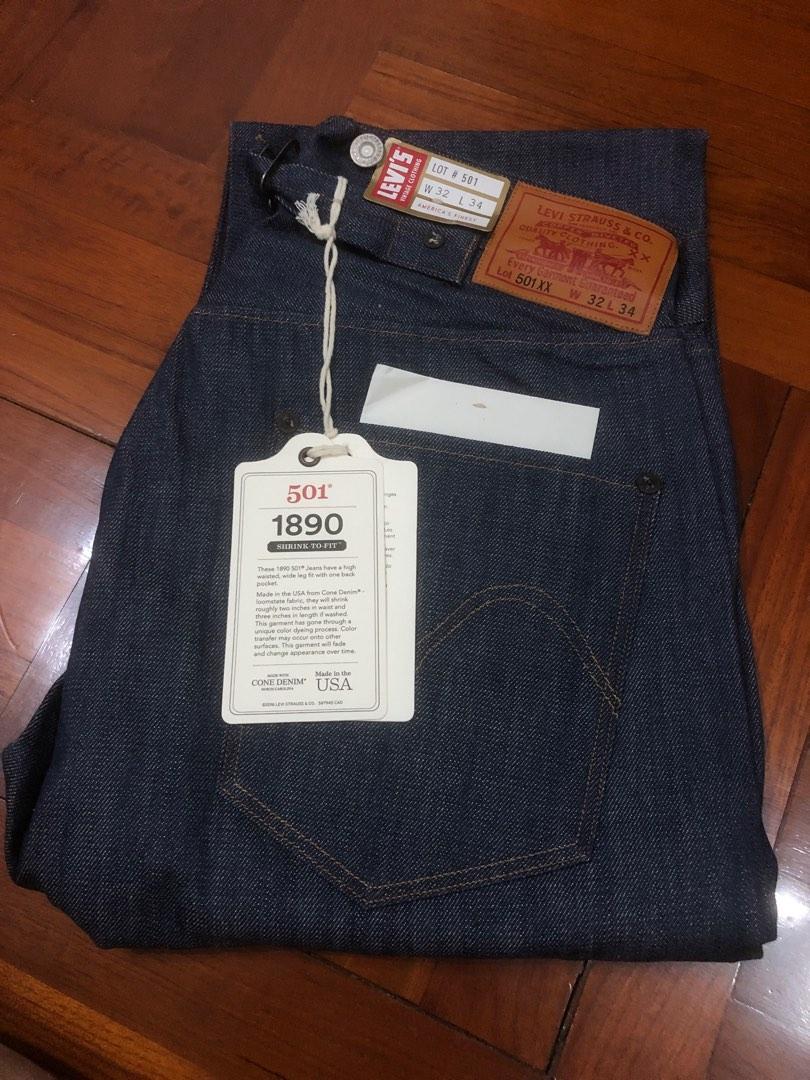 Levi's 牛仔褲LVC 1890 501 (舊美版）, 男裝, 褲＆半截裙, 牛仔褲