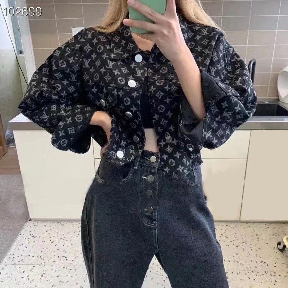 Louis Vuitton denim jacket, Women's Fashion, Coats, Jackets and Outerwear  on Carousell