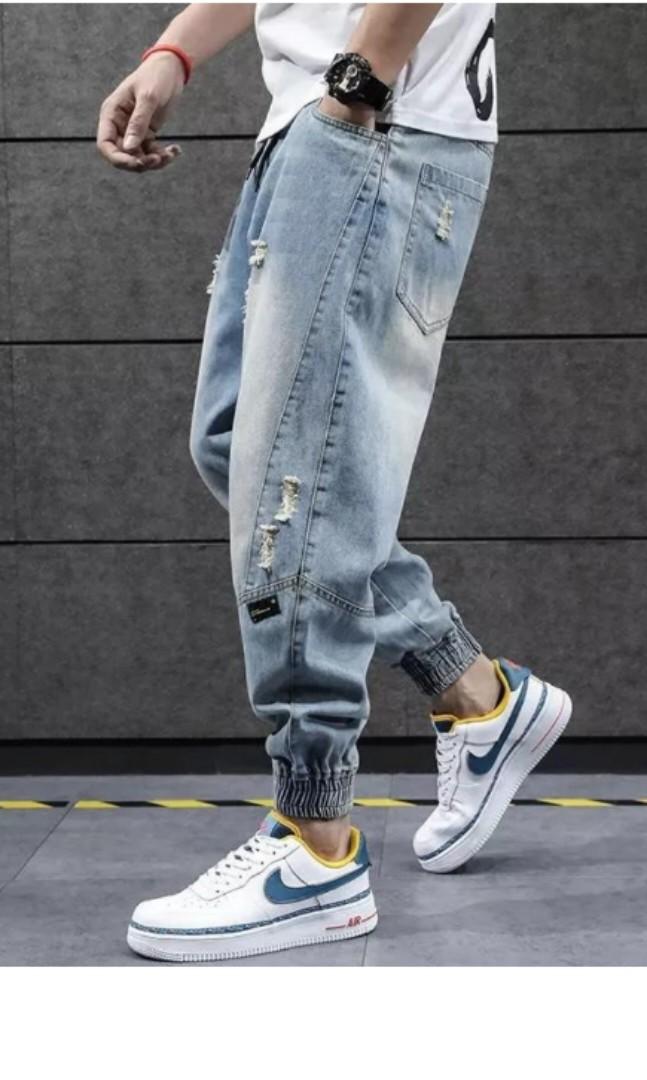 Ripped jogger pants cheap