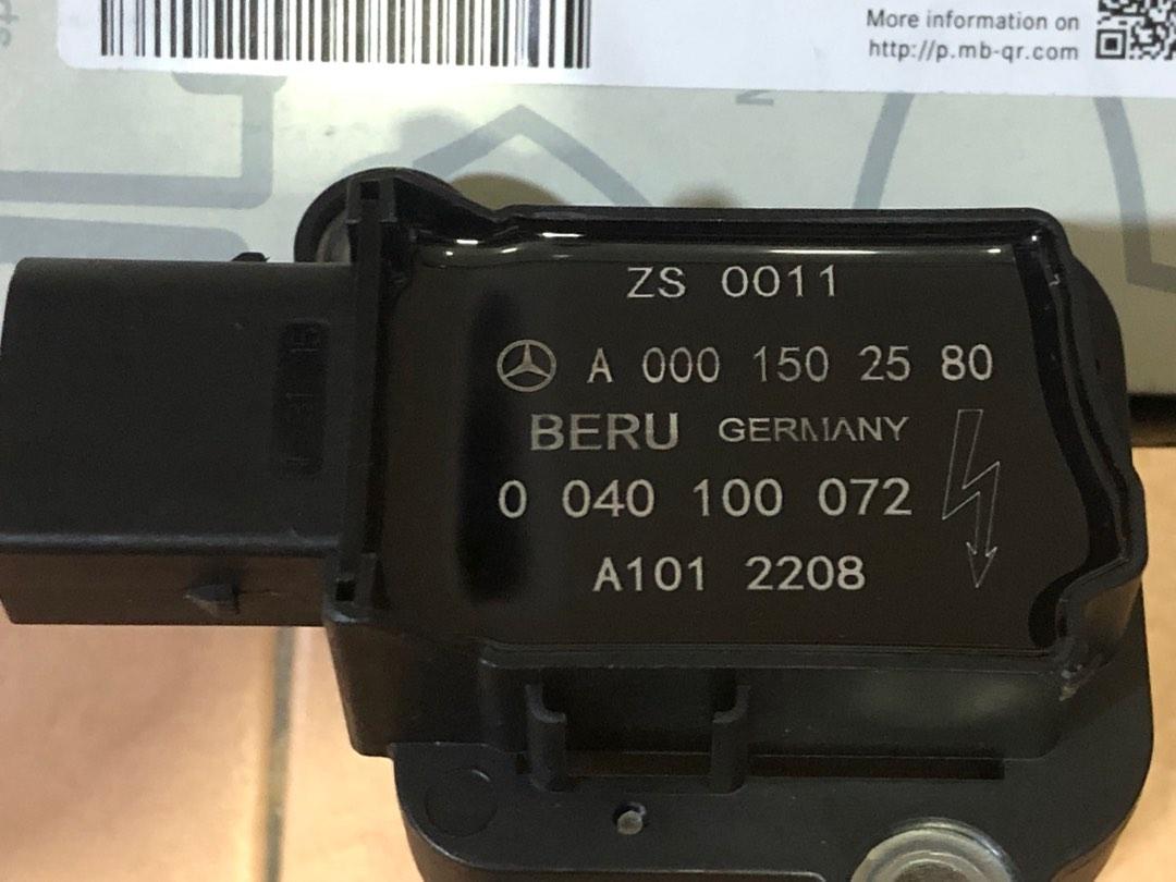 Mercedes ignition coil for R171 , R172, W203, W204, W156, W117, W205, W207, W212, W213, W209 includes installation. Also available Spark plugs, Brembo ceramic brake pad, coolant tank, Steering Wheel, control arm, Fan Belt (Category: Accessories) located in Singapore. Submitted by happy9861 (Listing ID 1191934391, Image 2). Description: Includes installation. Price for 1pc. M274 engine Ignition Coil $340 for 4pcs with installation. M270 engine Ign