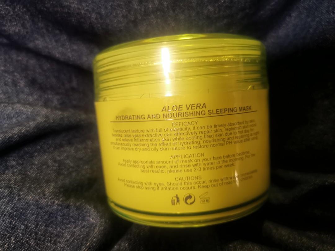 Expiry 12/24 Miss Carol Aloe Vera Sleeping Mask, Beauty & Personal Care