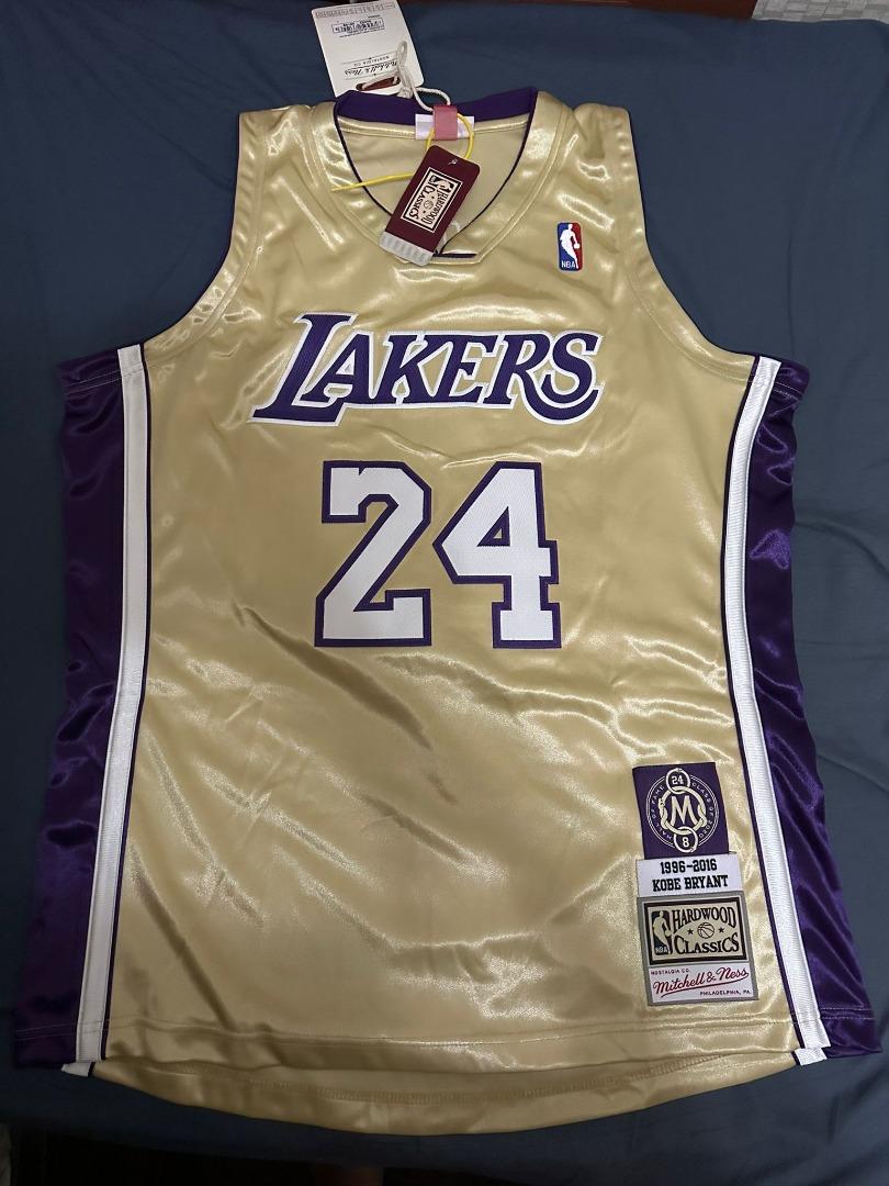 Mitchell & Ness Kobe Bryant HOF NBA Authentic Jersey Gold全新size