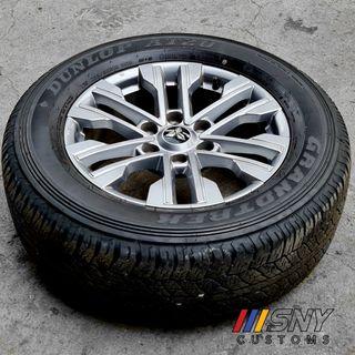 Montero Triton Pajero strada 18 inch 18'' Mags rims Wheels with dunlop all terrain at20 Grandtrek Tires
