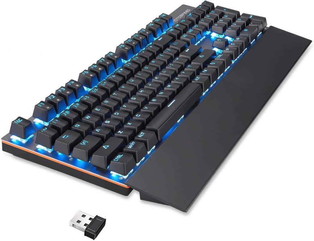 MOTOSPEED 2.4GHz Wireless/USB Wired Mechanical Keyboard 104Keys Led Backlit  Black Switches Gaming Keyboard for Gaming and Typing,Compatible for Mac/PC/Laptop,  Computers  Tech, Parts  Accessories, Computer Keyboard on Carousell