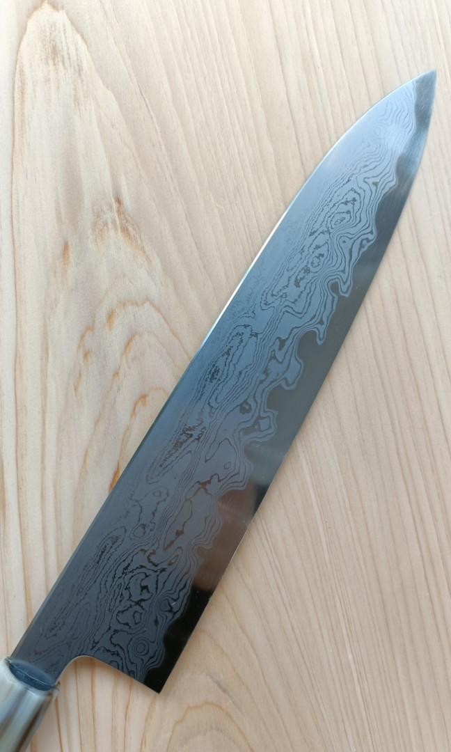 Nakagawa Satoshi X Myojin Naohito 240mm Blue 1 damascus gyuto ...
