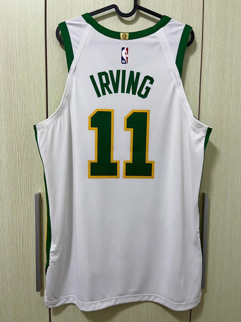 Men 11 Kyrie Irving Celtics Jersey Gray City Edition Authentic