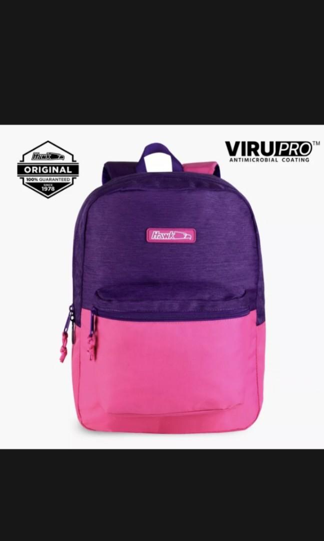 NeonPink Eggplant Colored Hawk Backpack Women s Fashion Bags Wallets Backpacks on Carousell