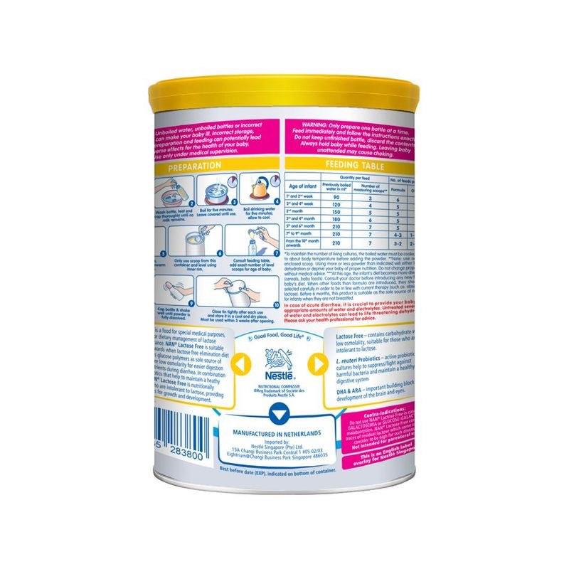 NESTLE NAN LACTOSE FREE FORMULA 400G, Babies & Kids, Nursing & Feeding
