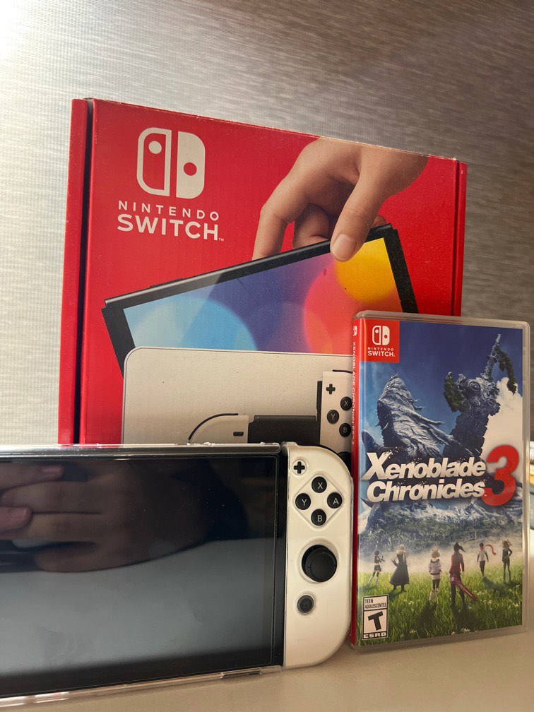 Nintendo oled switch plus xenoblade 3 game, Video Gaming, Video Game