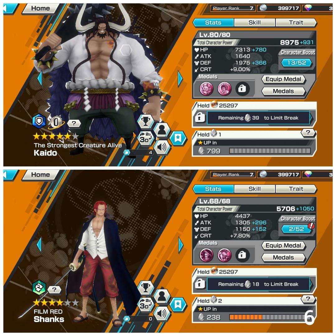One Piece Bounty Rush Account 2ex Kaido Ex & Shanks v3 Ex, Video