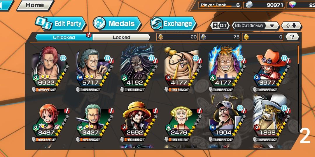 One Piece Bounty Rush Account Shanks v3 Extreme, Video Gaming, Gaming