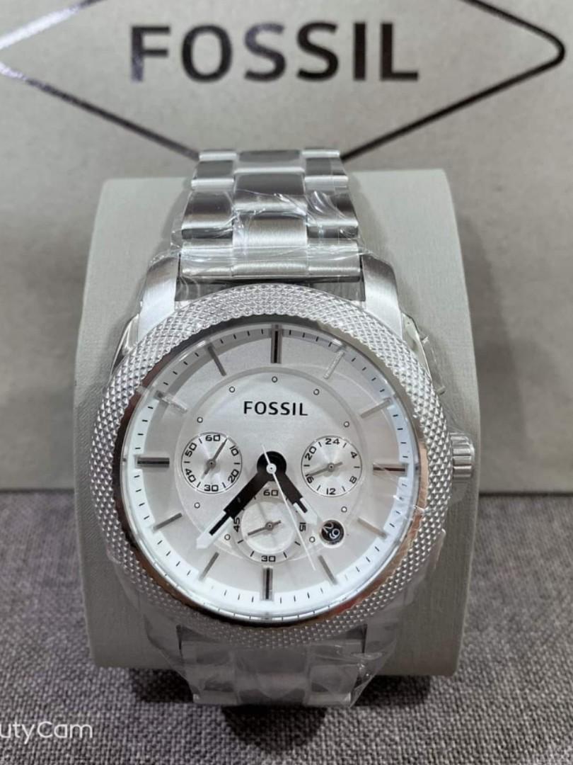 Fossil chronograph white dial top