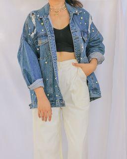Oversized Pearl Denim Jacket. Still in very good condition.