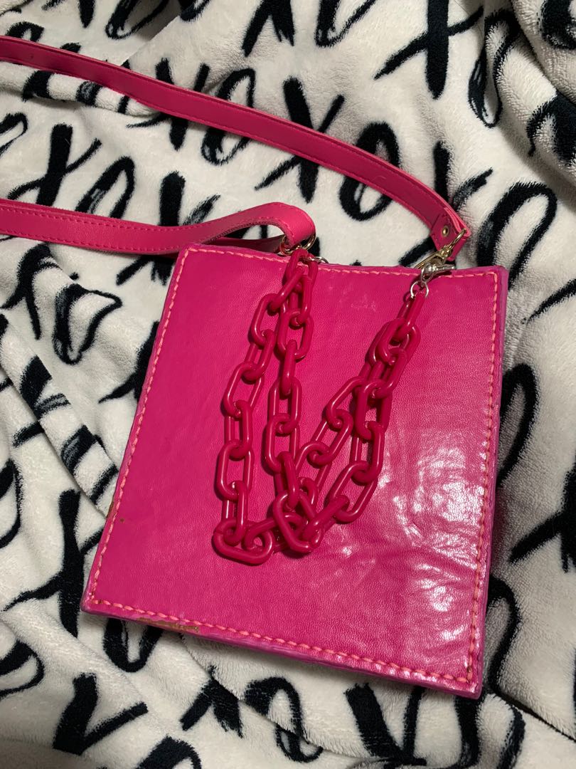 Pink - Handcrafted Quilted Sling Bag 12 main image 1