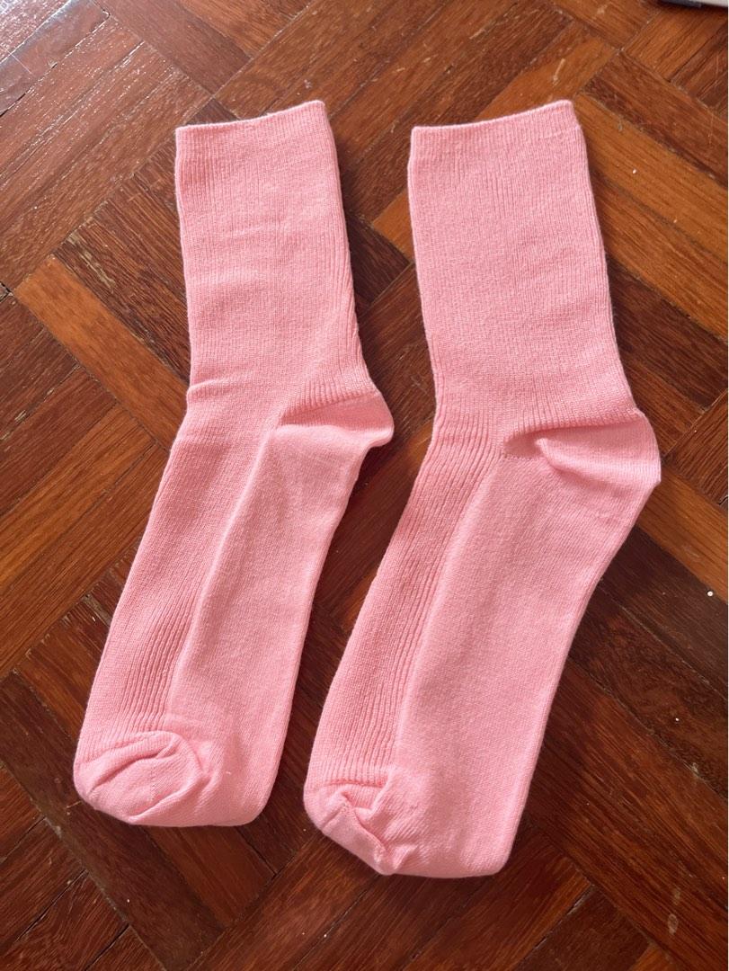 Pink socks new, Women's Fashion, Watches & Accessories, Socks