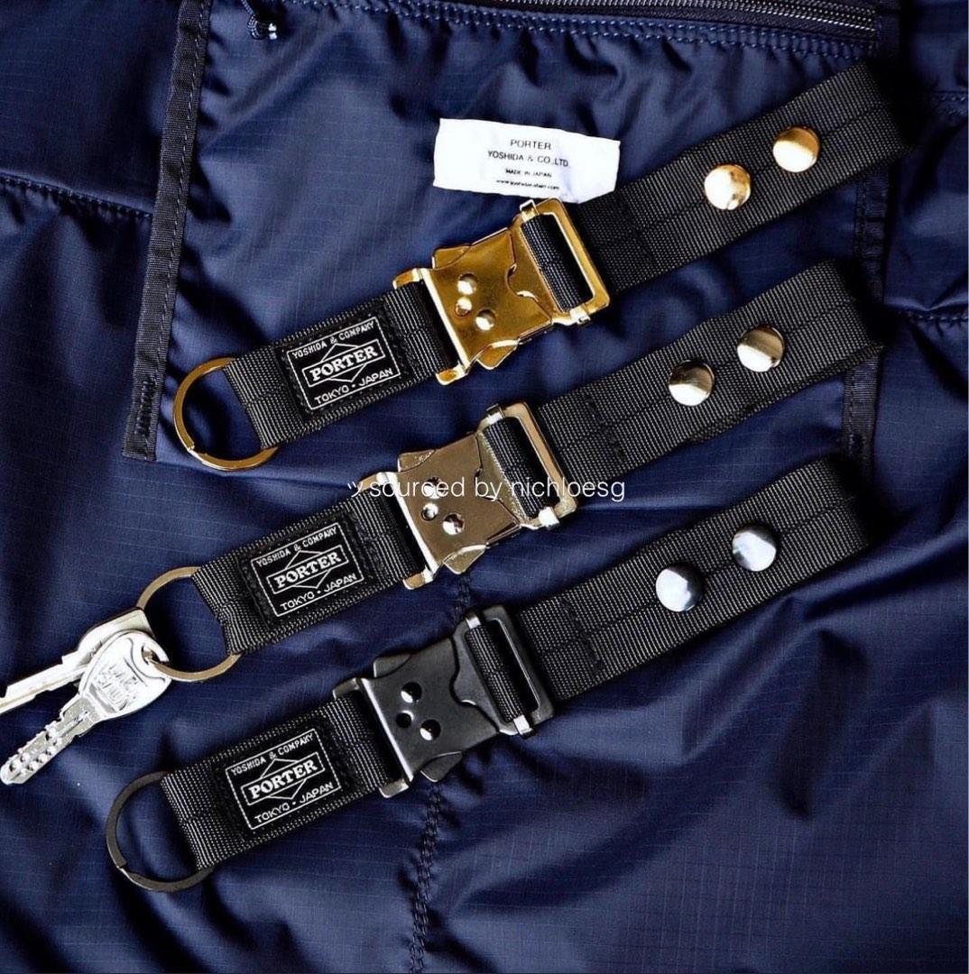 Law Stussy Porter Key Hooks Card Holder Clip Keyring In Black