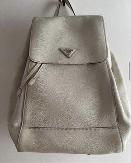Prada white backpack