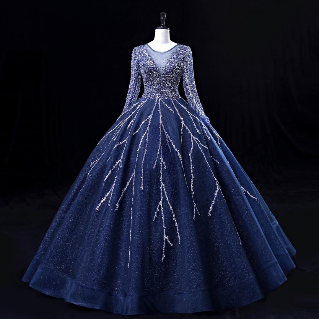 Purple and gold ball gowns on sale