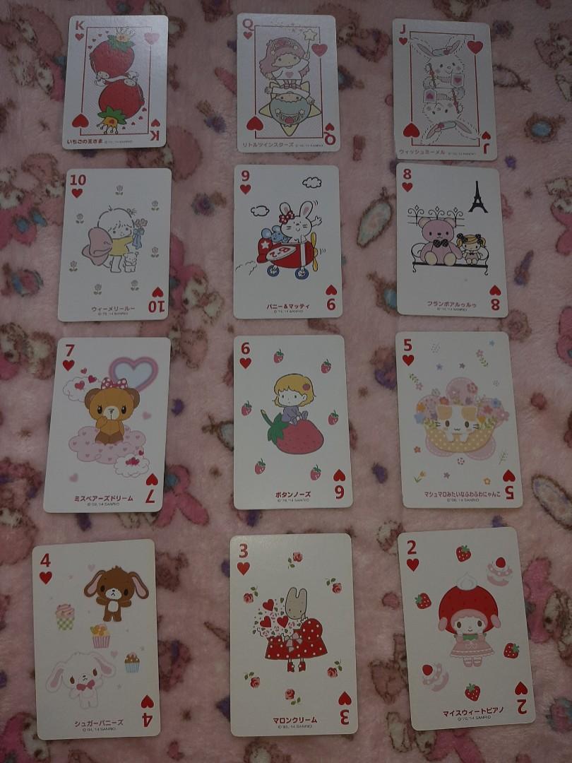 Sanrio Characters Playing Cards Sanrio Original, Hobbies & Toys