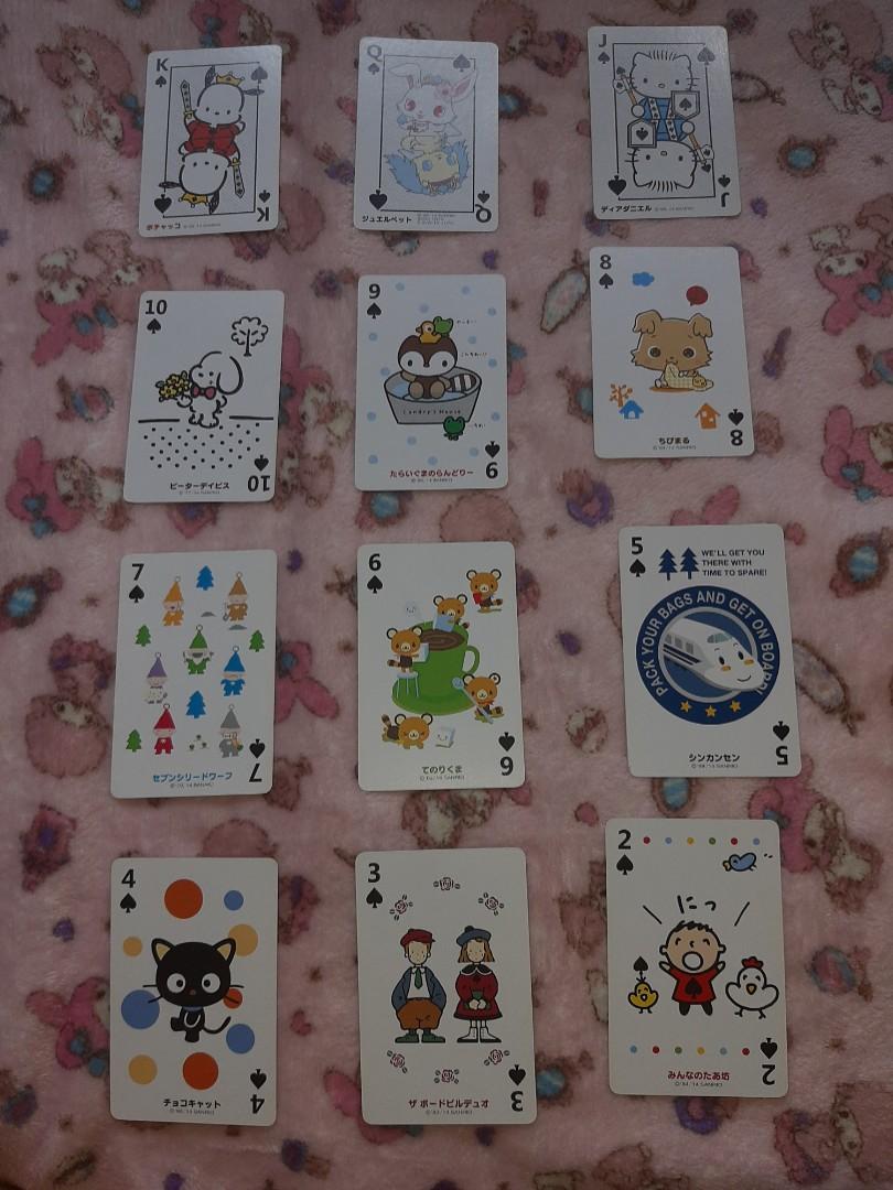 Sanrio Characters Playing Cards Sanrio Original, Hobbies & Toys