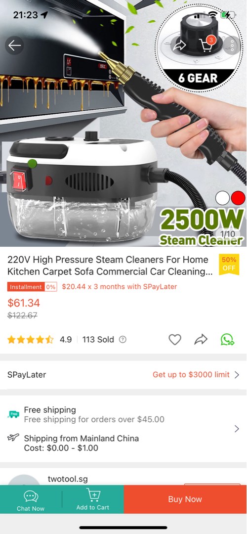 Steam cleaner for sale, TV & Home Appliances, Irons & Steamers on Carousell