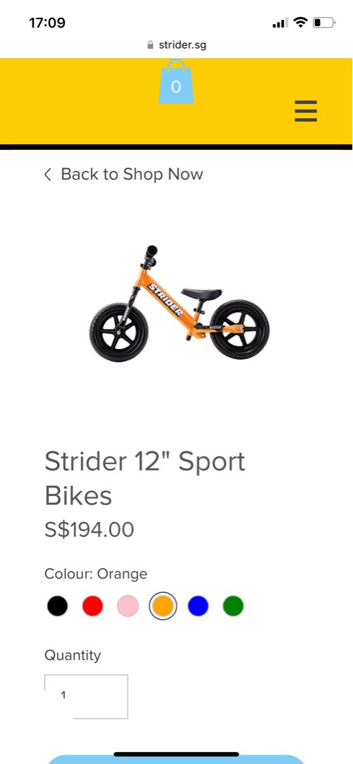 Strider balance bike, Sports Equipment, Bicycles & Parts, Bicycles on