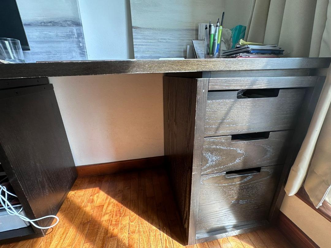 Study Desk with drawers and extension, Furniture & Home Living ...