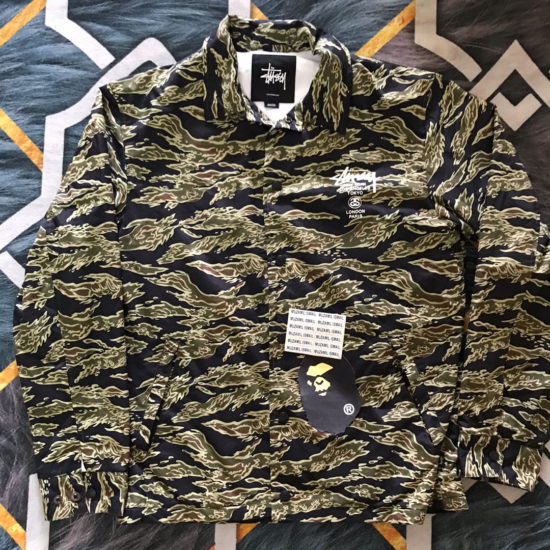 Stussy World Tour Jacket, Men's Fashion 