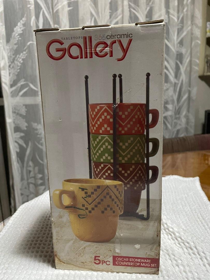 Tabletops Gallery 365 Ceramic Stoneware Mug Set, Furniture & Home Living, Kitchenware