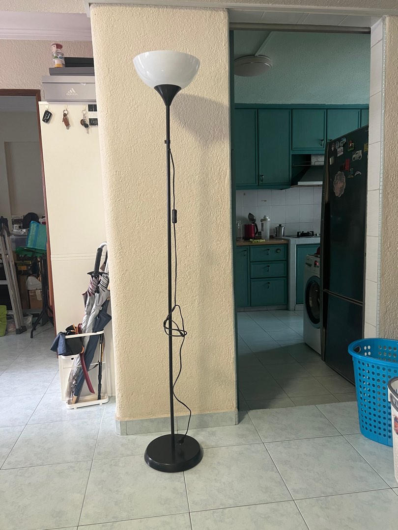 TÅGARP Floor uplighter, black/white IKEA, Furniture & Home Living