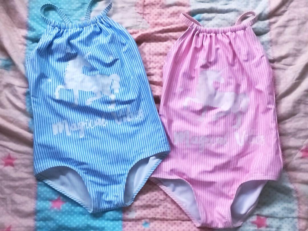 Unicorn onepiece swimsuit for twins, Babies & Kids, Babies & Kids ...