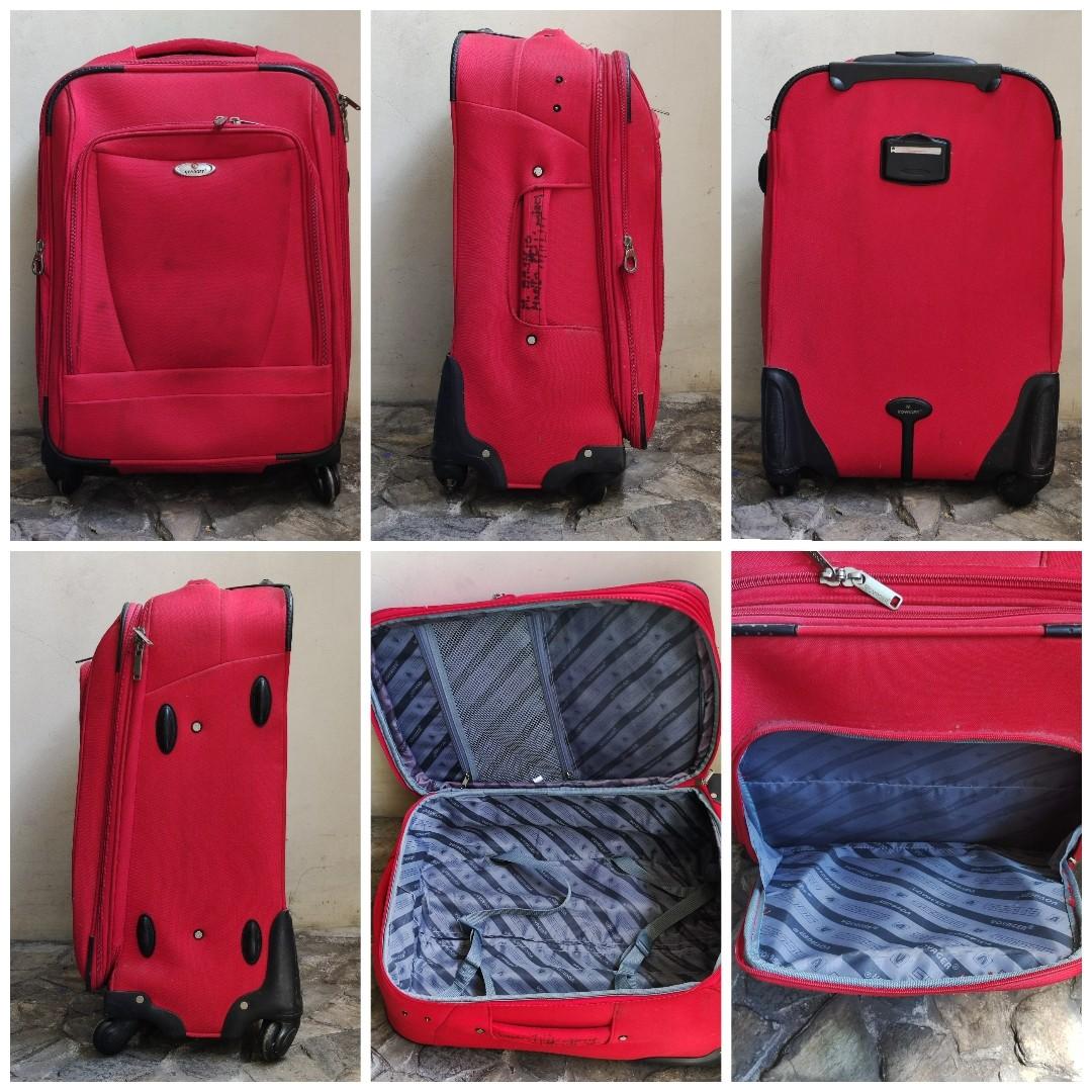 Voyager Luggage Red Luggage Hand Carry Luggage Weekender Trolley