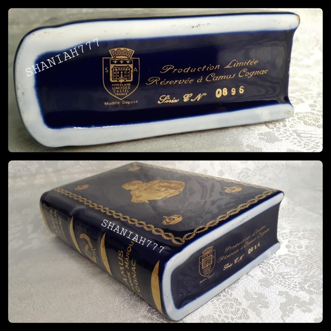 VTG.Limited Edition 1969 CAMUS Napoleon Cognac Limoges Porcelain Cobalt
