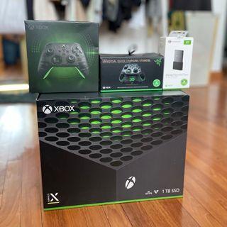 XBOX Series X + XBOX Wireless Controller (20th Anniversary Edition) + RAZER Charging Stand (20th Anniversary Edition) + SEAGATE 1TB SSD 