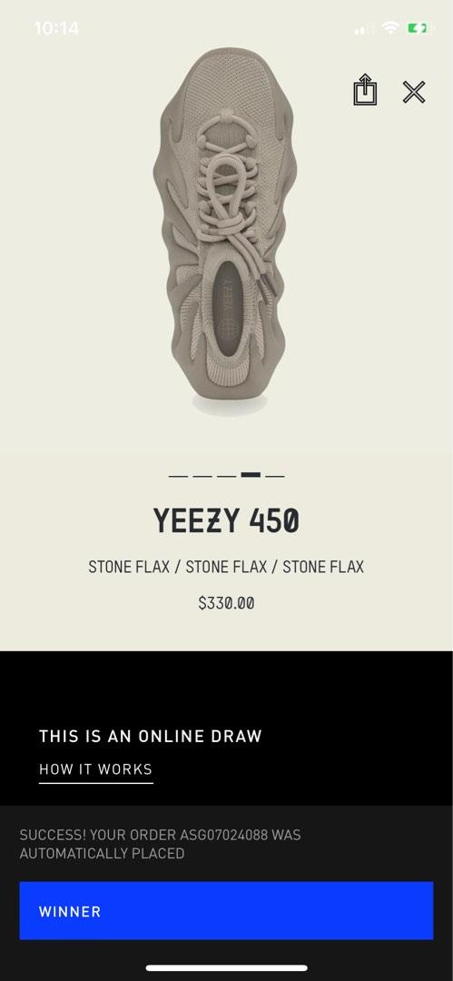 Yeezy 450 Stone Flax Men s Fashion Footwear Sneakers on Carousell