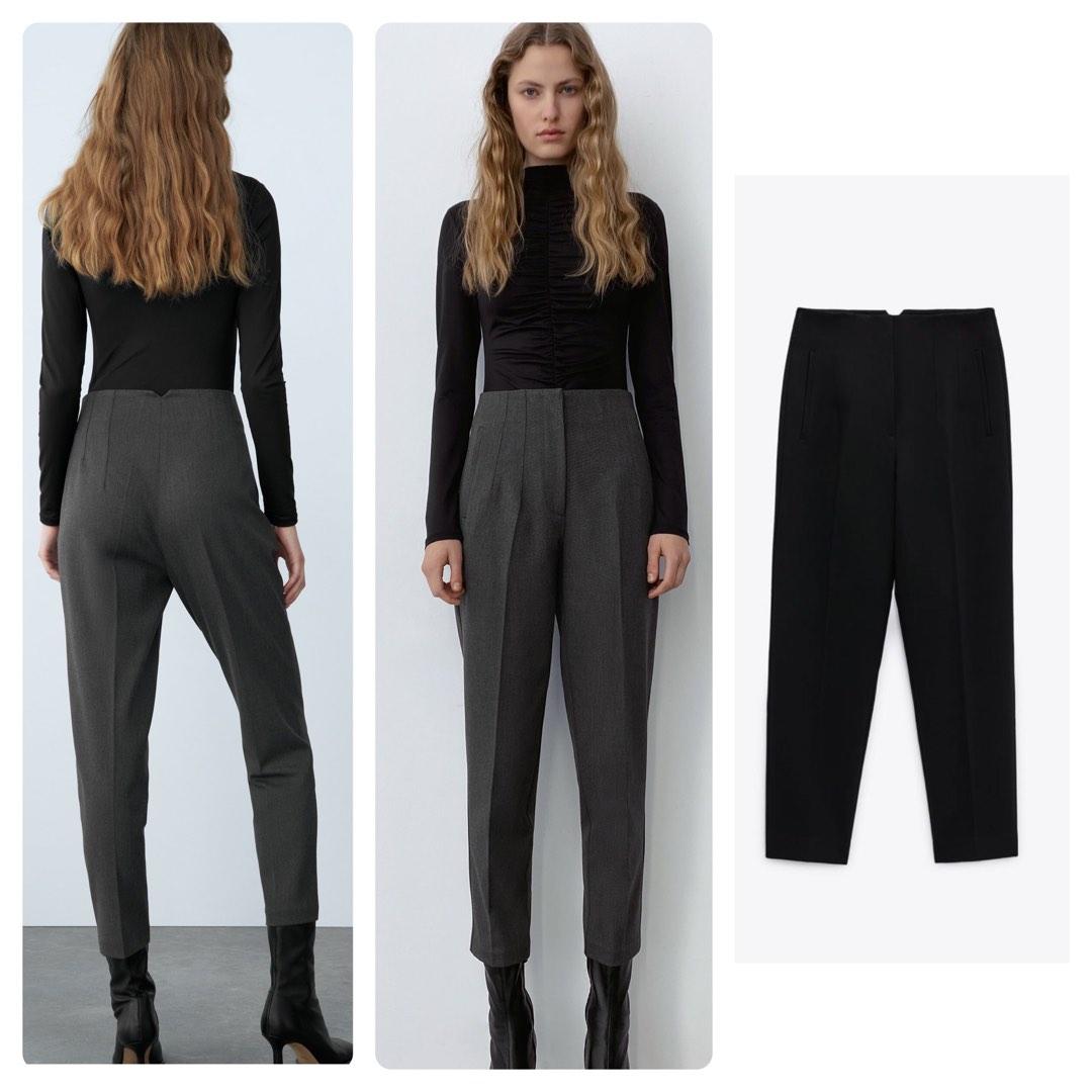 Zara | high-waist trousers - black