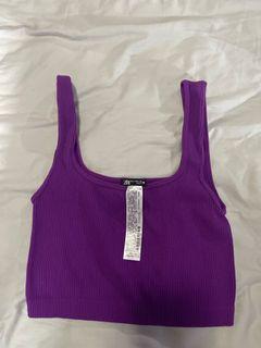 Zara seamless ribbed cropped top