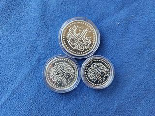 2011 Brunei Silver Proof Dirham Coin x 3