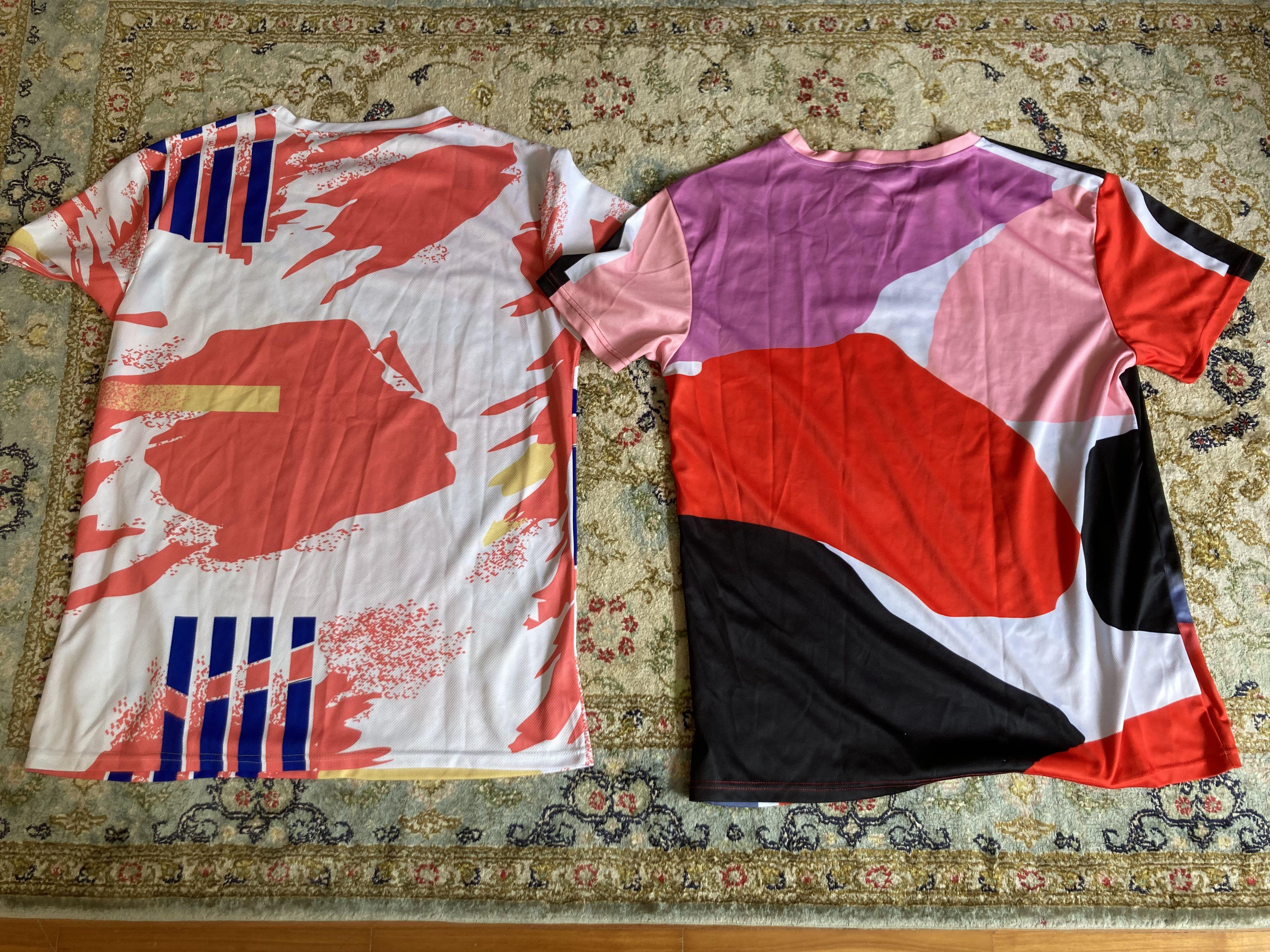 2 x Nike tennis shirts drifit tshirt M federer challenge court