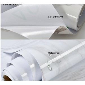 3D Marble Vinyl Film Self Adhesive Waterproof Wallpaper for Bathroom ...