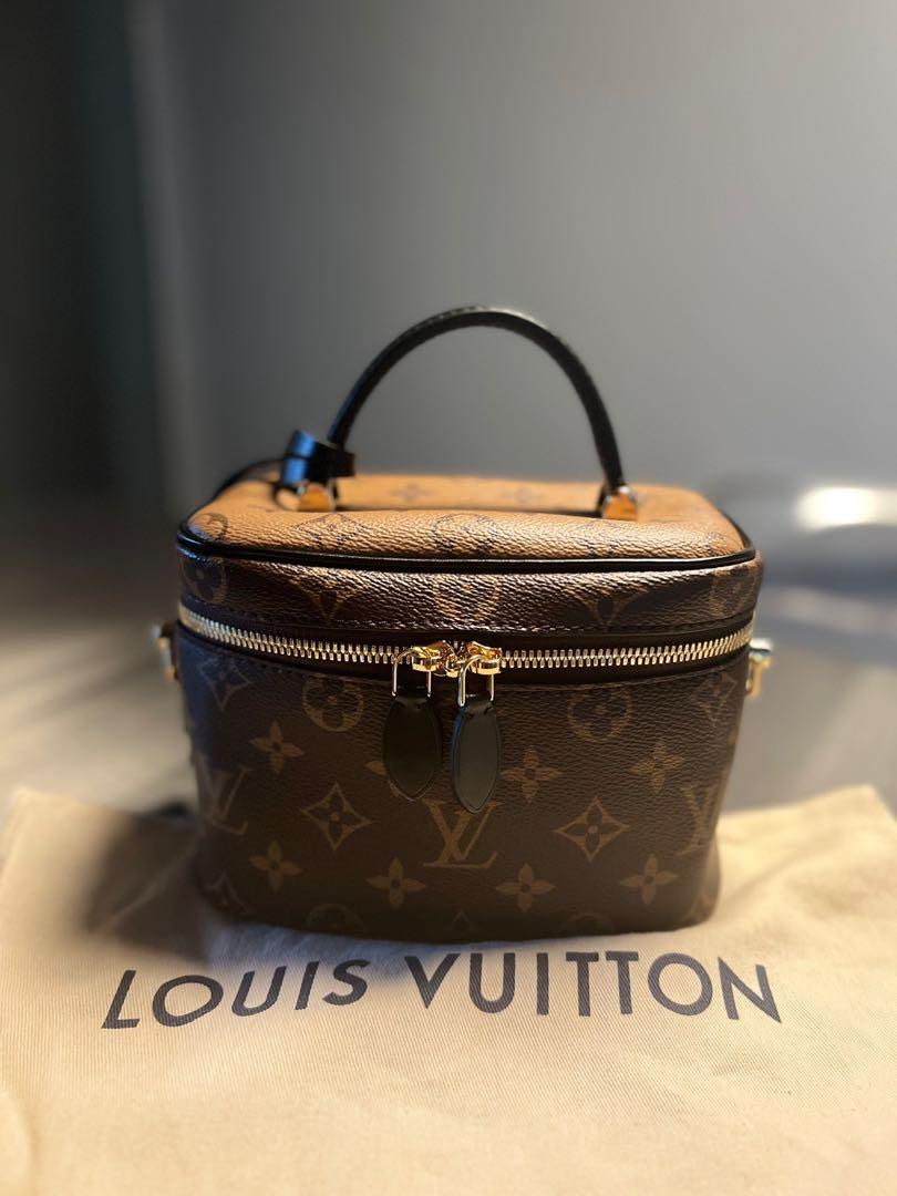 Louis Vuitton Vanity PM Black/Beige in Leather with Gold-tone - US