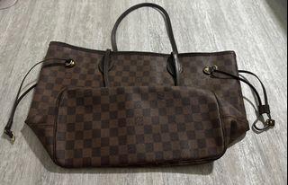 LOUIS VUITTON NEVERFULL MM Damier Ebene Tote bag No.1350