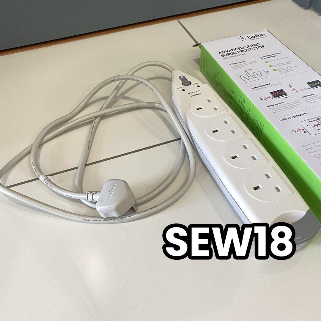 Belkin F9H410sa2M Home Series 4 Socket Surge Protector Way Ariel