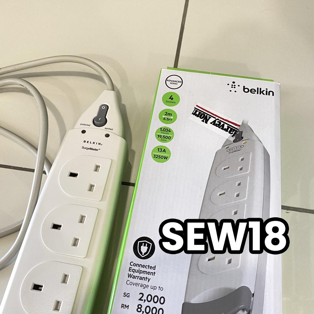 Belkin F9H410sa2M Home Series 4 Socket Surge Protector Way Ariel