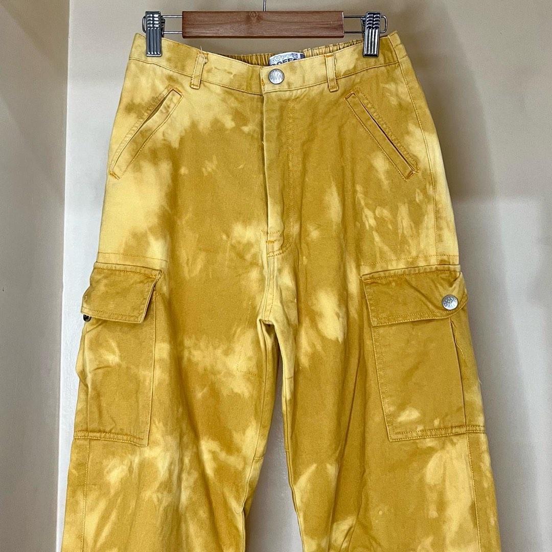 bleach tie dye cargo pants, Women's Fashion, Bottoms, Jeans on Carousell