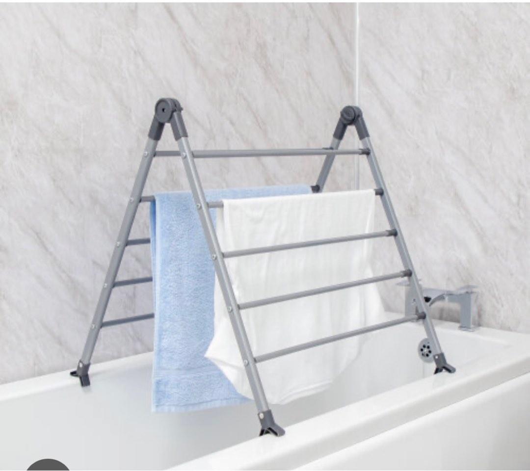 Clothes airer dryer over bath, 傢俬＆家居, 家居清潔及護理用品, 熨衣板 Carousell