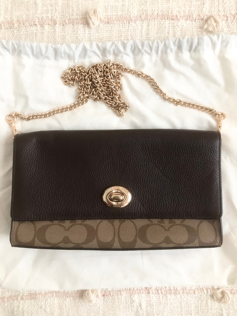 COACH brand new genuine logo leather crossbody bag, Luxury, Bags ...